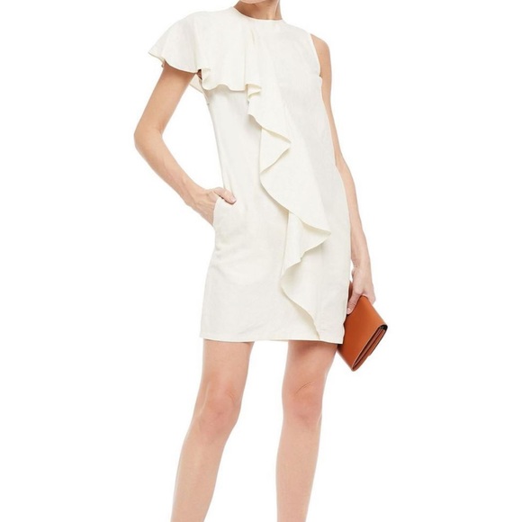 Vanessa Bruno Dresses & Skirts - Vanessa Bruno Natural Lizie Ruffled Crepe Mini